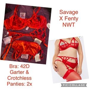 🔥🔥Savage X Fenty Sexy Bra, Panty & Garter Set🔥🔥